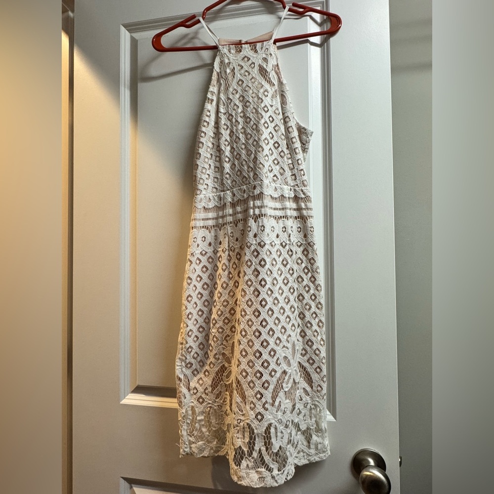 Lulu's White Lace Mini Dress